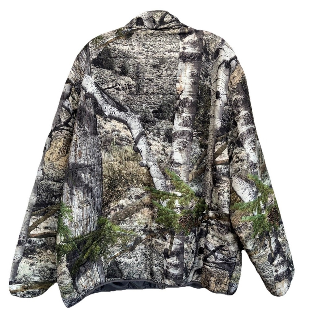Mossy Oak Real Tree Zip Up Hunting Jacket Mens Size 3XL Lined Logo Collar - Picture 6 of 7